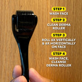 Beard Club Derma Roller for Face, Body and Scalp - Microneedling Roller for Men and Women with 540 Titanium Microneedles - Beard Roller for Hair & Beard - PHamily Hair Care