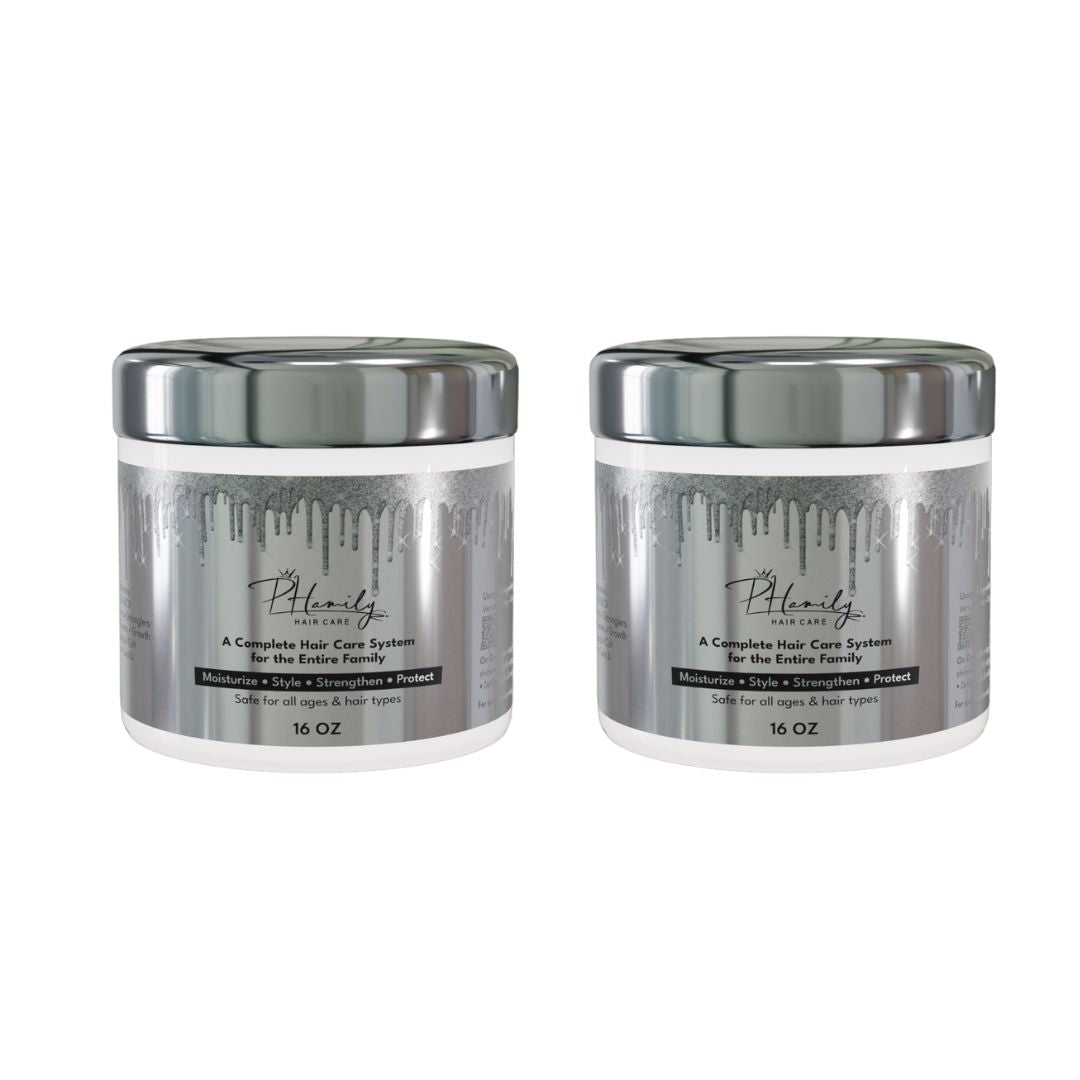 2-Jar Bundle: NEW PHamily Hair Care – The Ultimate All-in-One Moisturizer & Styler (16 oz)
