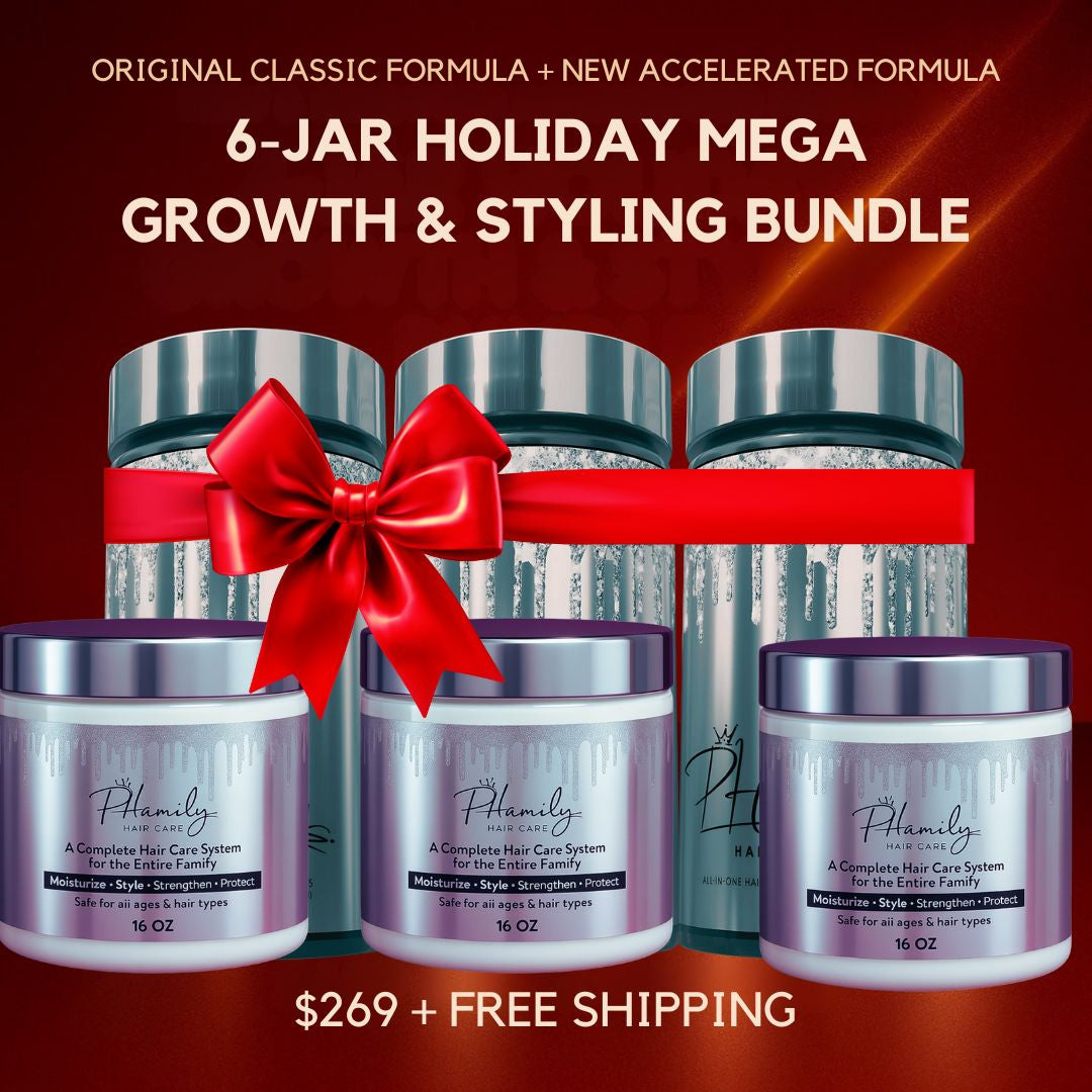 6-Jar Ultimate Holiday Combo Bundle — Both Formulas - PHamily Hair Care 