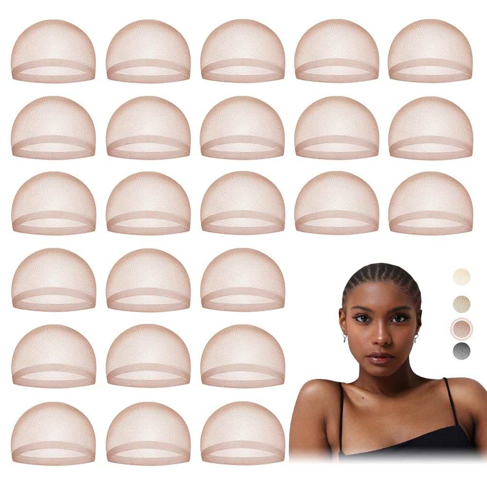 Black Wig Caps for Women, Nylon Hair Caps for Wig, 24 PiecesMYKURS stocking wig caps keep your hair securely in place under your wig, let you wear the wig comfortably without it loosening for hours.
These cap for wigs are madWomen, Nylon Hair Caps