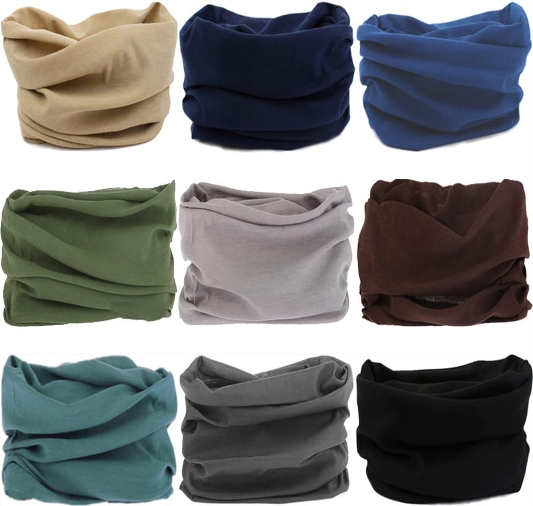 Headband Neck Gaiter Head Wrap Headwear Face Mask Magic Scarf Bandana for Men and Women