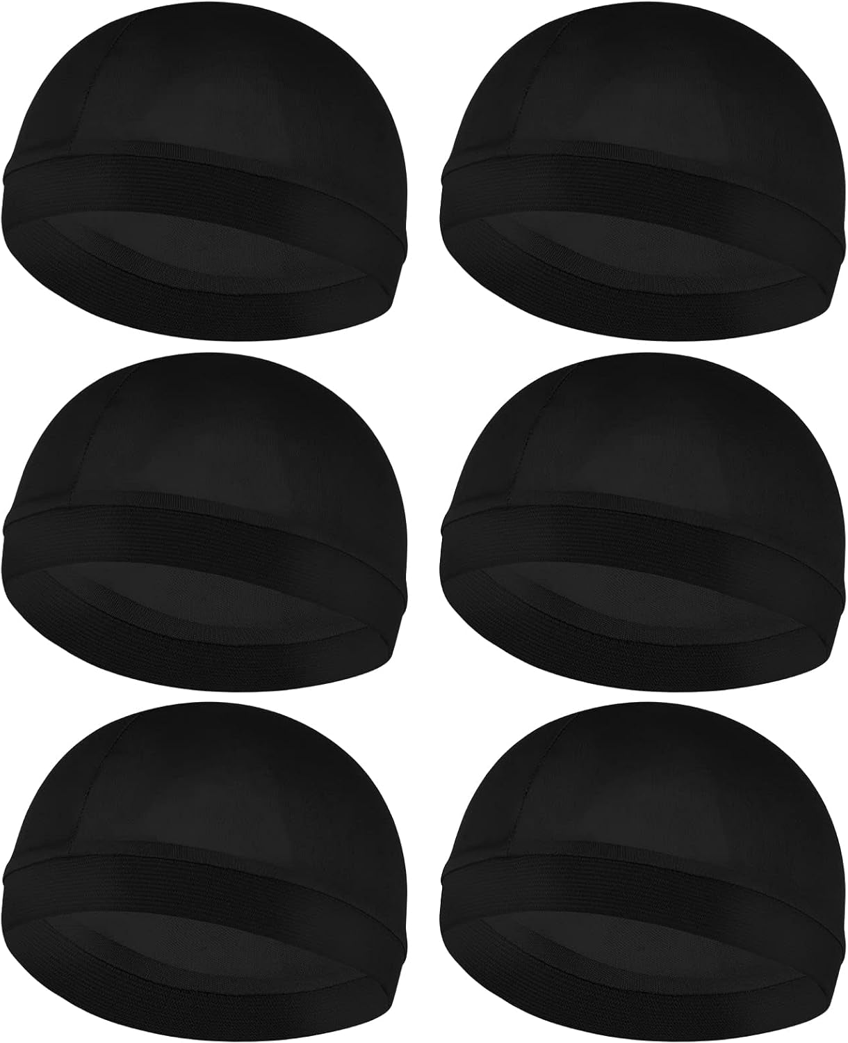 6Pcs Wave Cap for Men Silky Durags Elastic Band Wave Caps for 360 540 720 Waves Soft Breathable Satin Durag Unisex Adults Kids Skullies Beanies Hats Shower Cap