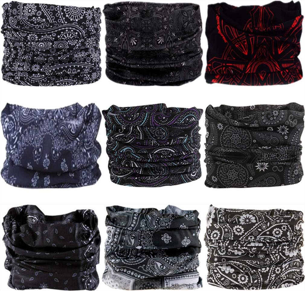Headband Neck Gaiter Head Wrap Headwear Face Mask Magic Scarf Bandana for Men and Women