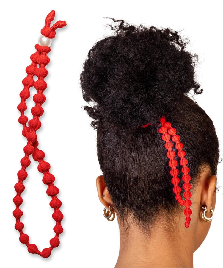 Large Hair Band for Thick, Curly, Natural Hair - Cushioned No Damage HNO HEADACHES – Tired of the scalp tension and pain caused by other hair rubber bands? Bunzees woven cushions absorb and alleviate most of the pulling, yanking and tuBraids, Pineapple Hair - Afro Puff Ponytail Holder - Adjustable, Extra Stretchy (Black 2Pk)