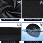 6Pcs Wave Cap for Men Silky Durags Elastic Band Wave Caps for 360 540 720 Waves Soft Breathable Satin Durag Unisex Adults Kids Skullies Beanies Hats Shower Cap