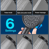 High Pressure Filtered 6 Spray Mode Showerhead