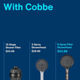 High Pressure Filtered 6 Spray Mode Showerhead