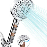 High Pressure Filtered 6 Spray Mode Showerhead