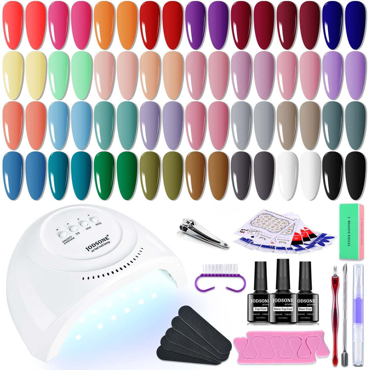 100 Pieces Gel Nail Polish Multi-Color, inside Glitter Texture Smooth Glossy Layer Matte Layer Gel Nail Polish Set Starter Set