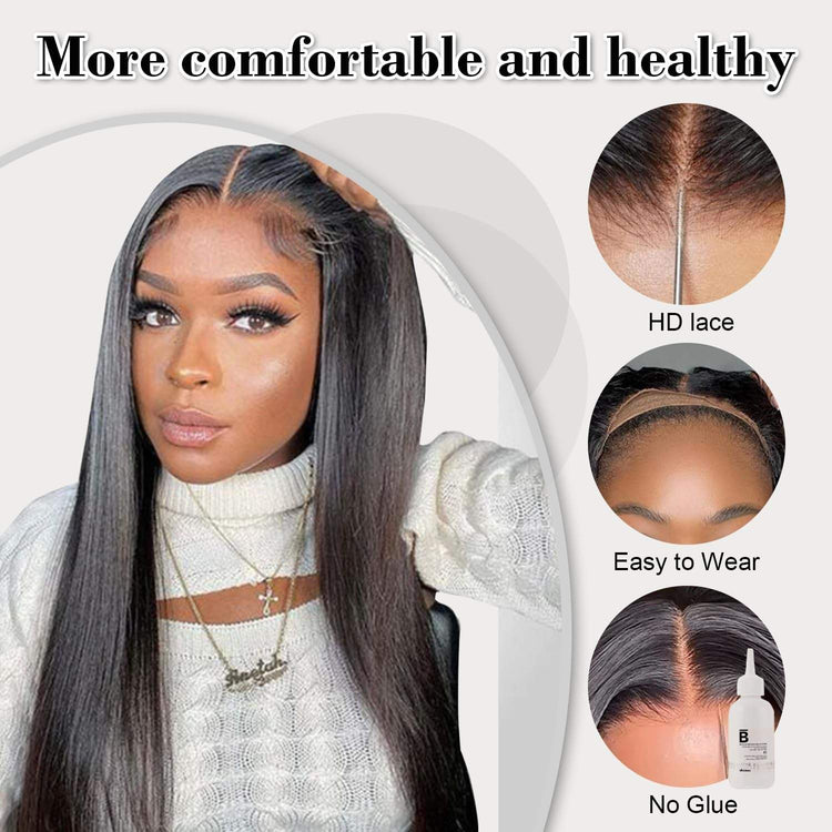 6x4 Straight Lace Front Wigs Of Human Hair