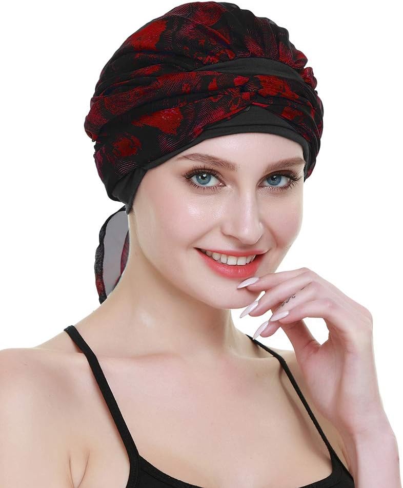 Chemo Headwear Turbans for Women Long Hair Head Scarf Headwraps Cancer Hats