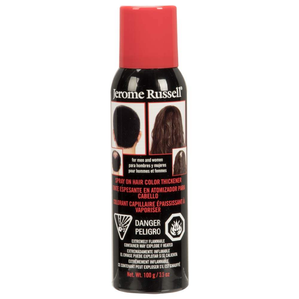 Spray-On Color Silver / Gray Hair Thickener, for Fine and Thinning HaiMultipurpose Hair Thickener Spray: Jerome Russell Spray-On Color Silver / Gray Hair Thickener helps cover and color light to medium bald spots. Effective on fine andThinning Hair, Conceals Bald Spots, Grey Hair, Hides Root