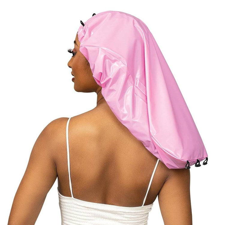 Black Shower Cap Waterproof, X-Long 30" X 9" for Adult, Females, Extra Long Hair, Braids, Locs