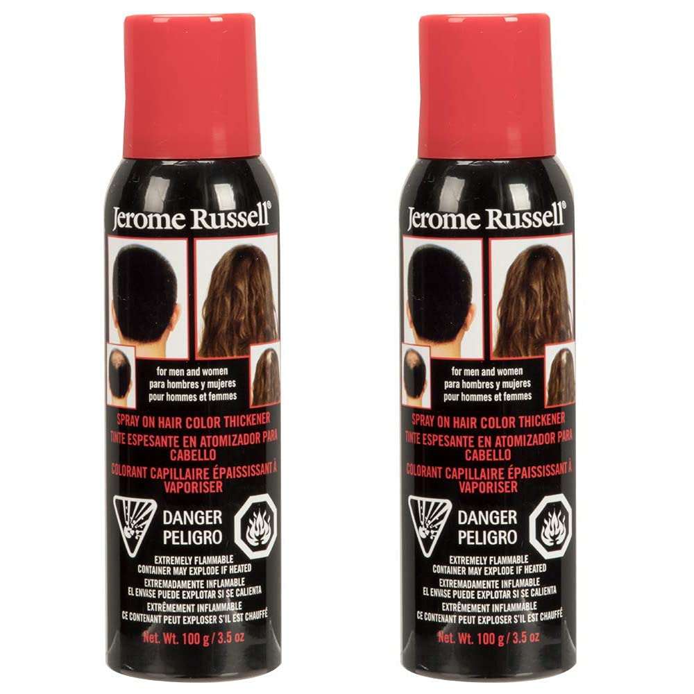 Spray-On Color Silver / Gray Hair Thickener, for Fine and Thinning HaiMultipurpose Hair Thickener Spray: Jerome Russell Spray-On Color Silver / Gray Hair Thickener helps cover and color light to medium bald spots. Effective on fine andThinning Hair, Conceals Bald Spots, Grey Hair, Hides Root