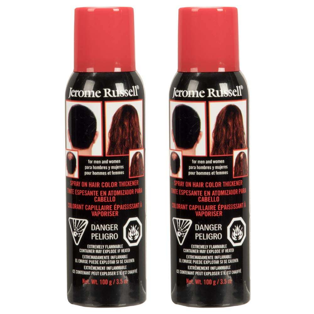 Spray-On Color Silver / Gray Hair Thickener, for Fine and Thinning HaiMultipurpose Hair Thickener Spray: Jerome Russell Spray-On Color Silver / Gray Hair Thickener helps cover and color light to medium bald spots. Effective on fine andThinning Hair, Conceals Bald Spots, Grey Hair, Hides Root