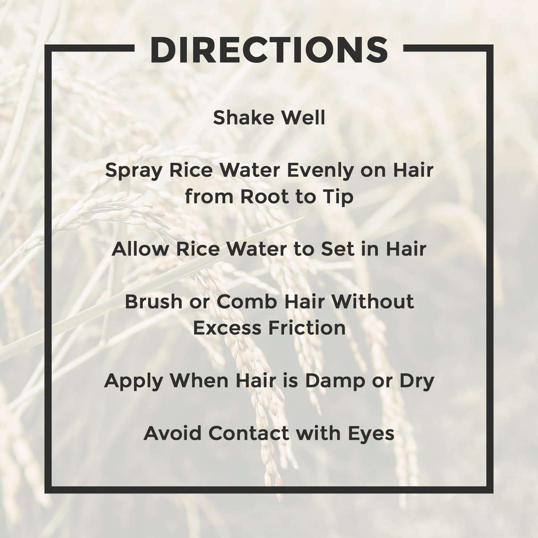 Rice Water for Hair Growth by , Thickness, Strength, Shine - Natural LNOURISHING &amp; HYDRATING HAIR SPRAY: Our Rice Water Spray is specially formulated with vitamin-rich ingredients including rose water, and aloe vera to quickly and Scalp, Dry Split End Moisturizer - Mist Spray