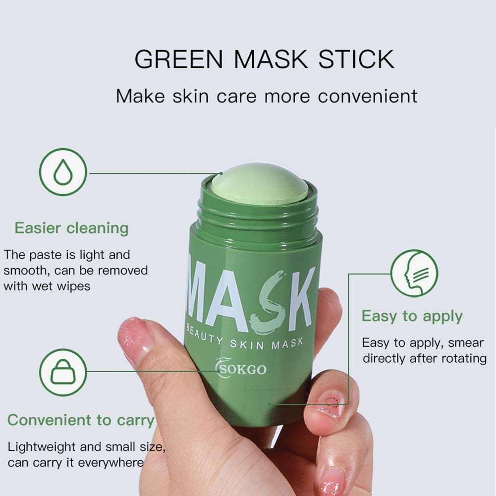 Green Tea Purifying Clay Face Mask, Cleansing Mud Mask for Men and WomPowerful cleansing of pores: This is a characteristically modulated green tea oil-controlling solid mask that gently cleanses, effectively balances the skin, penetraWomen, Moisturizing Oil Control Shrink Remove Blackheads, Shrink Pores, Improve Skin Tone (Green Tea)