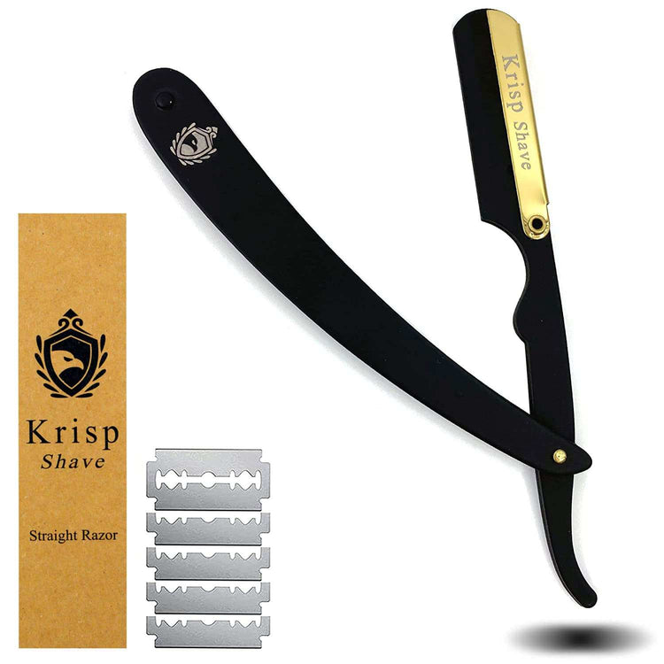 Professional Classic Straight Edge Barber Razor for Close Shaving - SaRUST-RESISTANT &amp; TARNISH-FREE - Made from fine-quality stainless steel, straight barber razor will never rust or tarnish even with frequent use. Built with an eaBeard Wet Cut Throat Shaving Razor Shavette