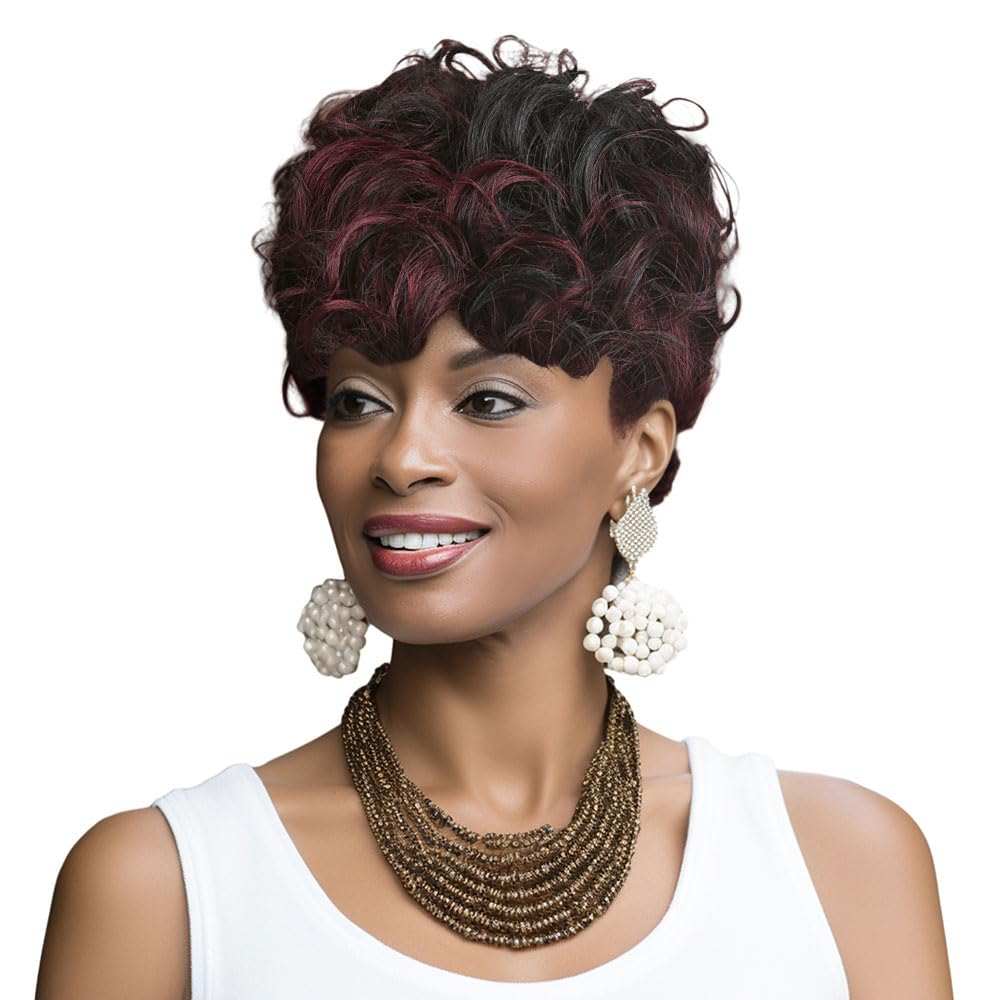 Grey Pixie Cut Wig with Bangs - Short and Fluffy, Natural Wavy Style for Black Women (Grey)











Worried that your wispy locks can't accommodate a bold short hairstyle? The combination of pixie cut hair and Gray color can give you a smartFluffy, Natural Wavy Style