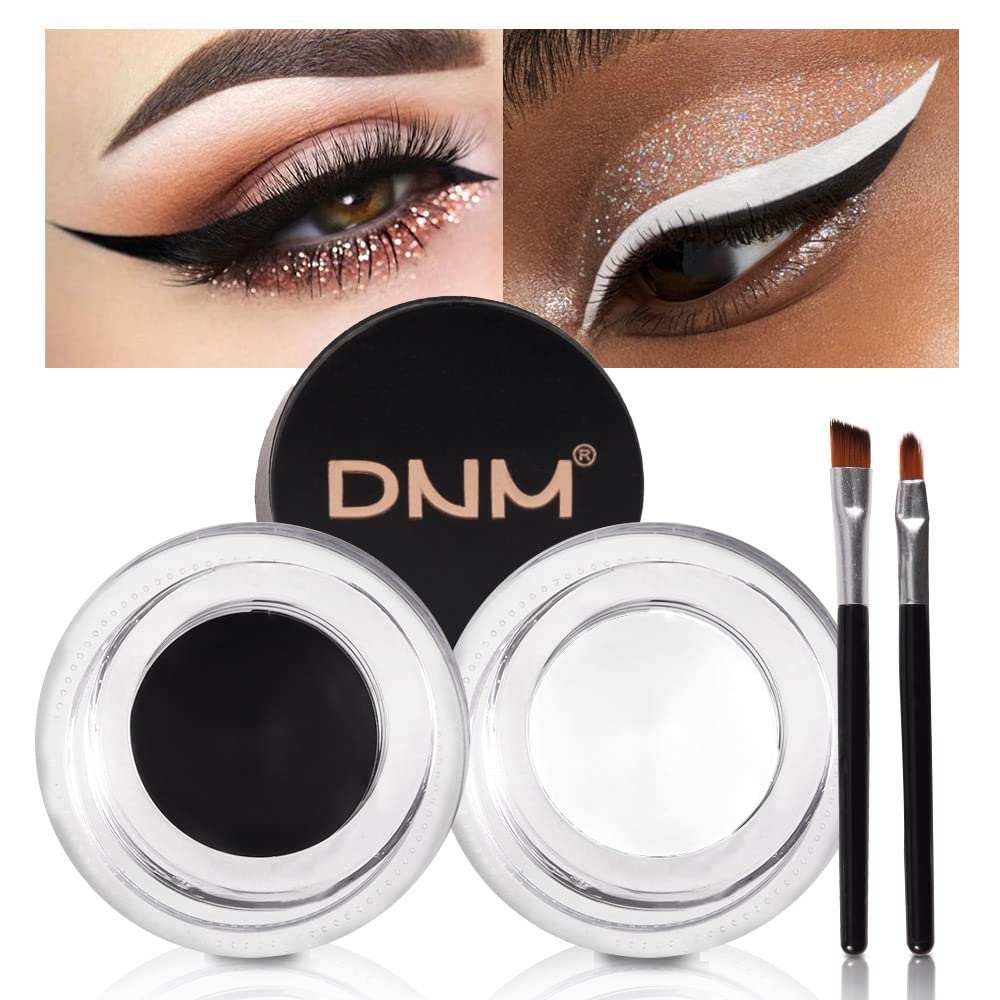 2Pcs Black Brown Gel Eyeliner Pencil Eye Black Face Paint Sticks Makeup Set Waterproof Matte Cream Crayon Eyeliner Pencil Set Cat Eye Liners Eyeshadow Lipstick Delineador De Ojos Contra El Agua