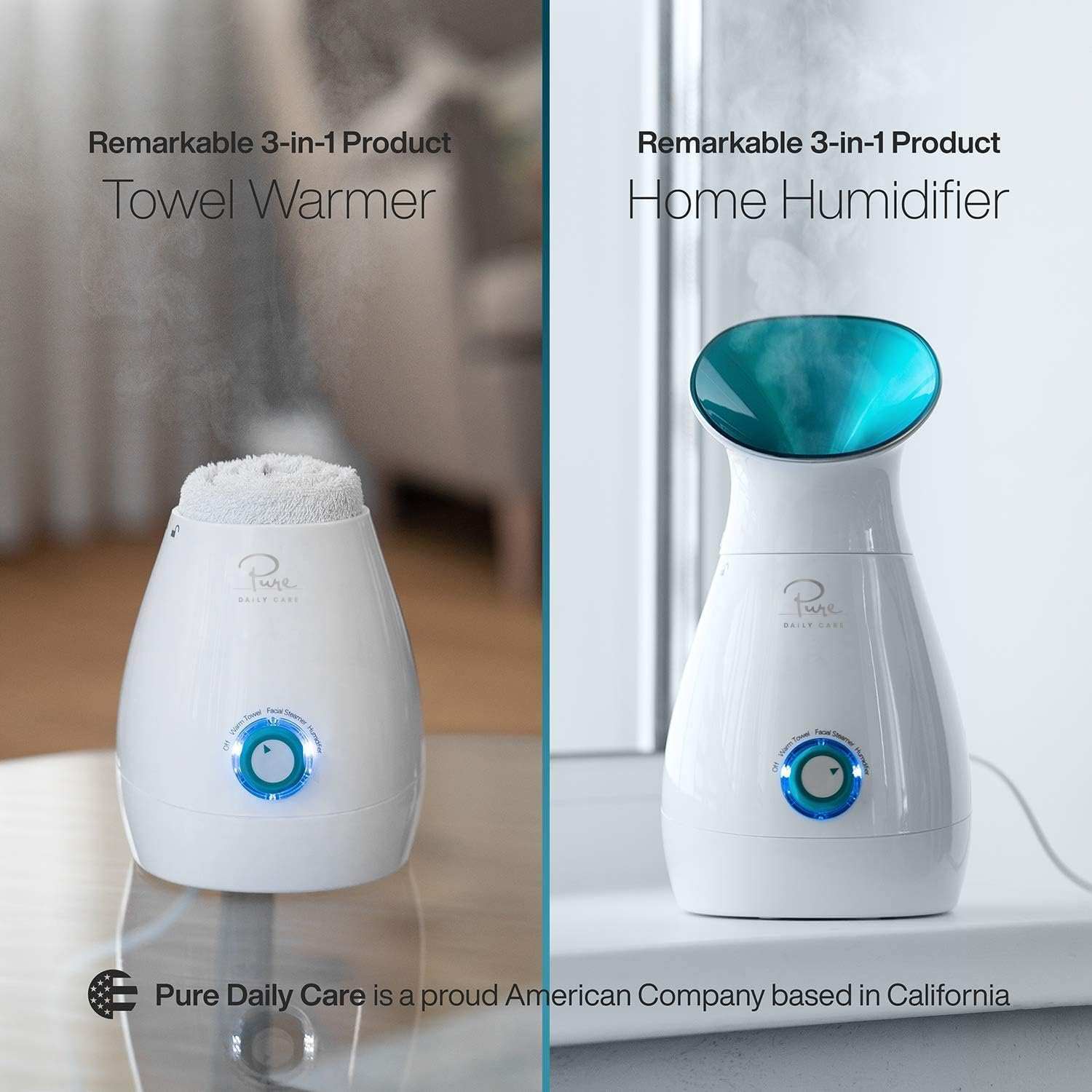 Nanosteamer Large 3-In-1 Ionic Facial SteamerNano-Ionic Facial Steamer &amp; Humidifier - The Pure Daily Care Nano Steamer is a new type of steamer that generates nano-ionic steam. NanoSteamer does this by comb-1 Ionic Facial Steamer