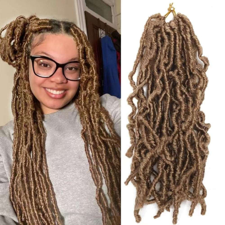 8 Packs Short Faux Locs Crochet Hair - 120 Strands, 12 Inch Soft Wavy ♕TEXTURE: Natural Texture ,Soft Faux Locs Crochet Hair 100% Handmade Low Temperature Synthetic Fiber,No Smell.
♕SIZE:12Inch Short Locs Crochet Hair 15 Strands/Pack,U8 Packs Short Faux Locs Crochet Hair - 120 Strands, 12 Inch Soft Wavy Dreadlocks, Pre-Looped