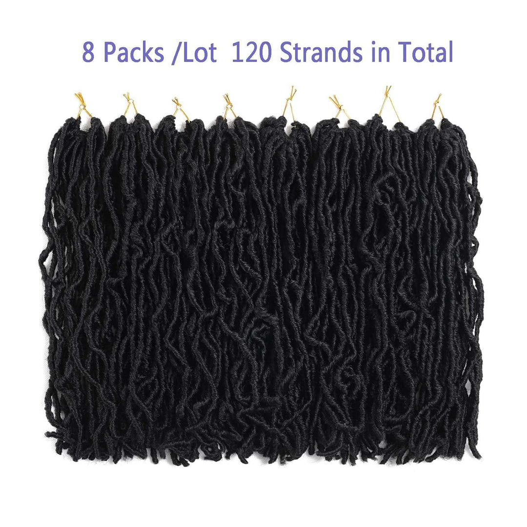 8 Packs Short Faux Locs Crochet Hair - 120 Strands, 12 Inch Soft Wavy ♕TEXTURE: Natural Texture ,Soft Faux Locs Crochet Hair 100% Handmade Low Temperature Synthetic Fiber,No Smell.
♕SIZE:12Inch Short Locs Crochet Hair 15 Strands/Pack,U8 Packs Short Faux Locs Crochet Hair - 120 Strands, 12 Inch Soft Wavy Dreadlocks, Pre-Looped