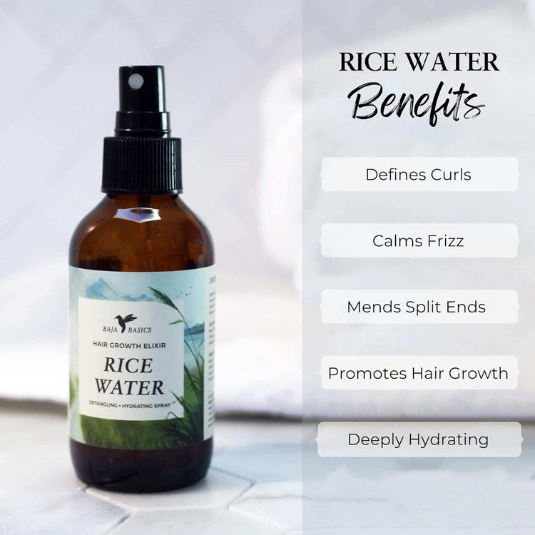 Rice Water for Hair Growth by , Thickness, Strength, Shine - Natural LNOURISHING &amp; HYDRATING HAIR SPRAY: Our Rice Water Spray is specially formulated with vitamin-rich ingredients including rose water, and aloe vera to quickly and Scalp, Dry Split End Moisturizer - Mist Spray