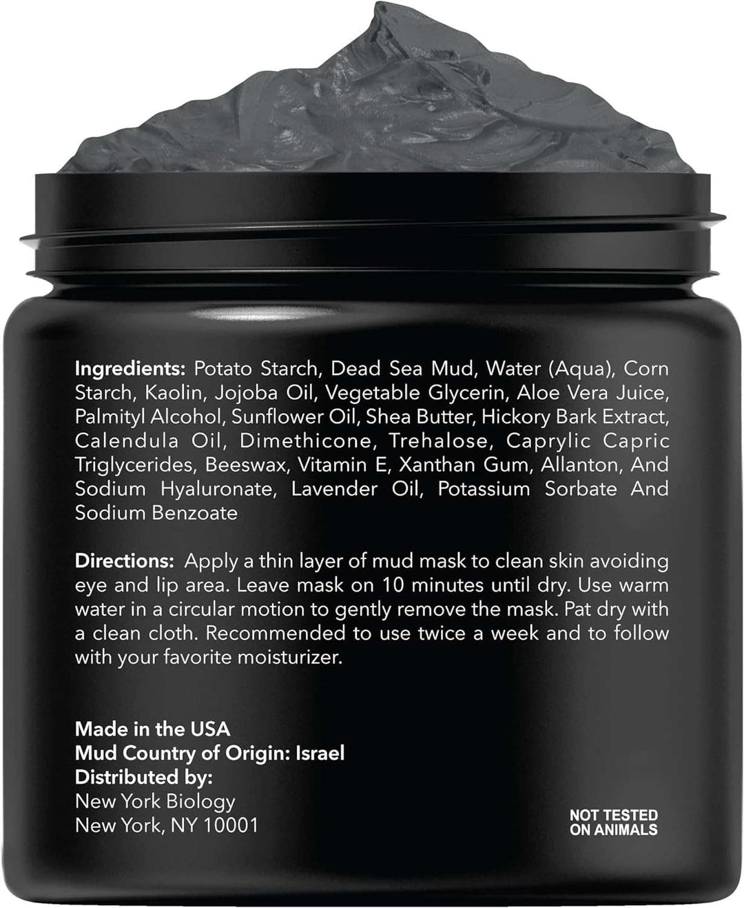 New York Biology Dead Sea Mud Mask for Face and Body - Spa Quality Pore Reducer for Acne, Blackheads and Oily Skin, Natural Skincare for Women, Men - Tightens Skin for a Healthier Complexion - 8.8 Oz