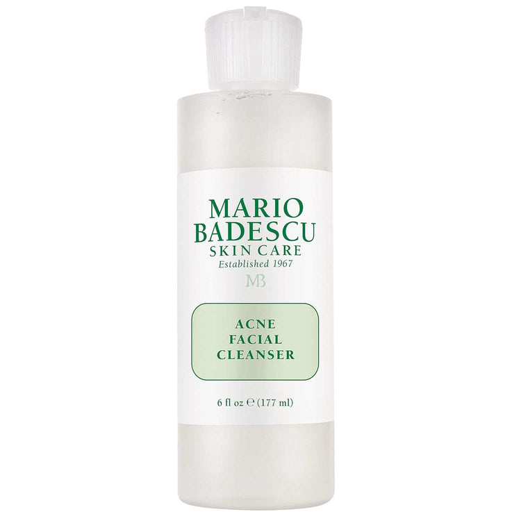 Mario Badescu Acne Facial Cleanser for Combination & Oily Skin, Oil-Free Face Wash with Salicylic Acid & Aloe Vera, Deep Pore Clean, 6 Fl Oz (Pack of 1)