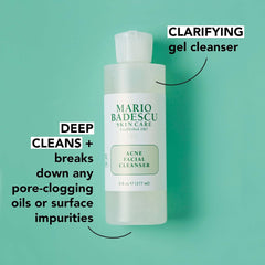 Mario Badescu Acne Facial Cleanser for Combination & Oily Skin, Oil-Free Face Wash with Salicylic Acid & Aloe Vera, Deep Pore Clean, 6 Fl Oz (Pack of 1)