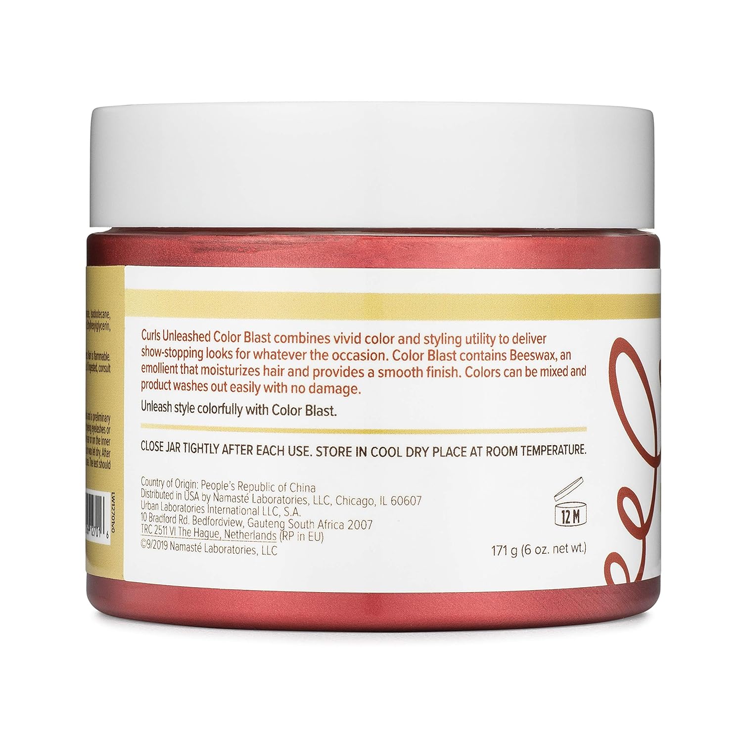Color Blast Hair Wax, Temporary Curl Defining Wax, Sangria, (6.0 Oz)