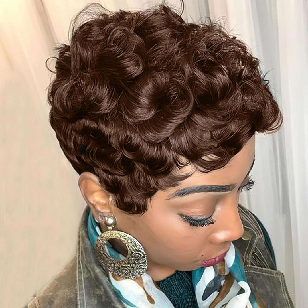 Grey Pixie Cut Wig with Bangs - Short and Fluffy, Natural Wavy Style for Black Women (Grey)











Worried that your wispy locks can't accommodate a bold short hairstyle? The combination of pixie cut hair and Gray color can give you a smartFluffy, Natural Wavy Style