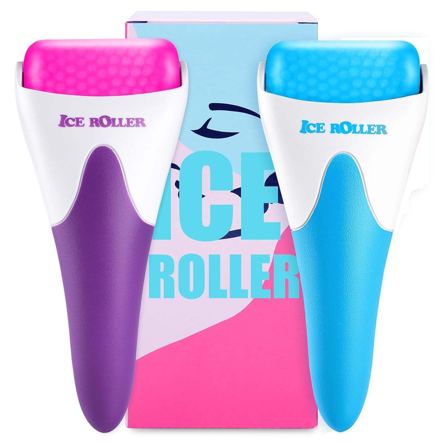 Ice Roller for Face, Eyes and Whole Body Relief, Face Roller Skin Care𝗦𝗢𝗢𝗧𝗛𝗘 𝗔𝗡𝗗 𝗥𝗘𝗙𝗥𝗘𝗦𝗛 𝗬𝗢𝗨𝗥 𝗦𝗞𝗜𝗡 - Our ice roller helps reduce puffiness, redness, and inflammation, leaving your skin looking and feeling refresBody Relief, Face Roller Skin Care Tool