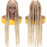 Full Lace Frontal Knotless Box Braid Wig- Glueless Synthetic Cornrow Braided Lace Front Wigs with Baby Hair 