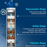 Filtered Shower Head with Handheld, High Pressure 6 Spray Mode Showerhead with Filters, Water Softener Filters Beads for Hard Water - Remove Chlorine - Reduces Dry Itchy Skin, Matte Black