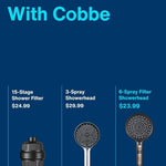 Filtered Shower Head with Handheld, High Pressure 6 Spray Mode Showerhead with Filters, Water Softener Filters Beads for Hard Water - Remove Chlorine - Reduces Dry Itchy Skin, Matte Black