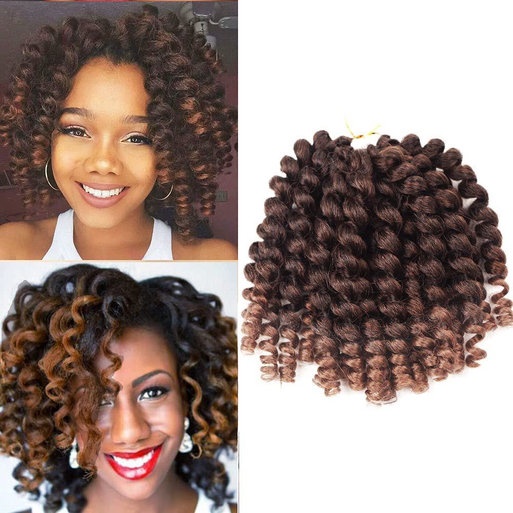 Wand Curl Crochet Hair 8Inch 3Pcs/Pack Jamaican Bounce Synthetic Crochet Twist Braids Hair Extension