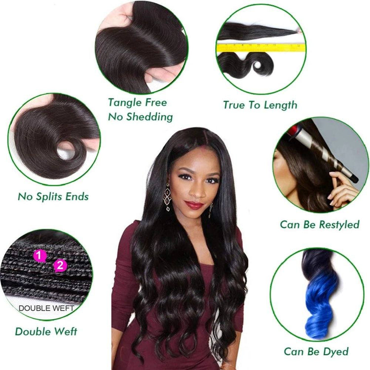 3 Bundles of Human Hair Extensions