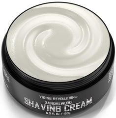 Luxury Shaving Cream for Men- Sandalwood Scent - Soft, Smooth & Silky Shaving Soap - Rich Lather for the Smoothest Shave - 5.3Oz
