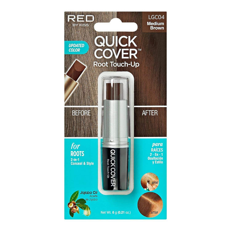 RED by  Quick Cover Root Touch up Stick Type Water-Resistant TemporaryEffortlessly conceal roots, grays, and regrowth areas with our RED by Kiss Temporary Hair Root Touch Up Stick, providing you with instant and precise coverage for a Quick Cover Root Touch