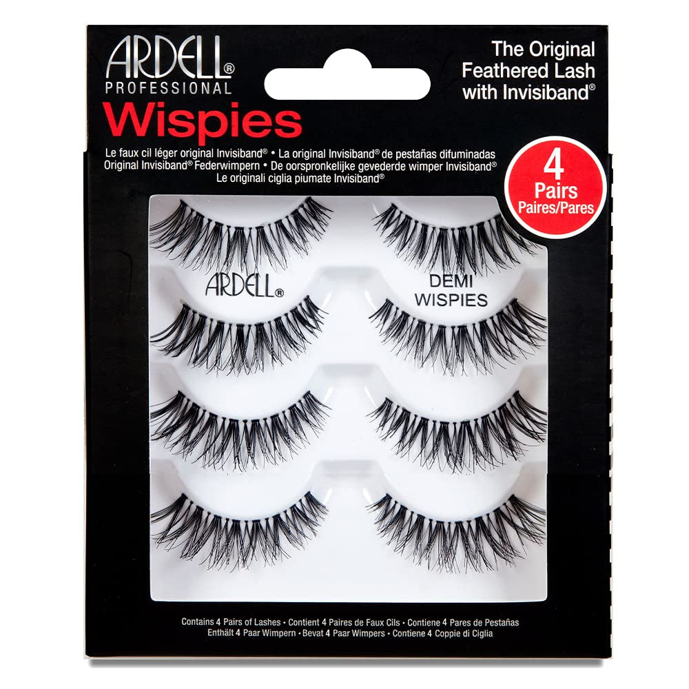 False Eyelashes Demi Wispies Black, 1 Pack (6 Pairs per Pack)