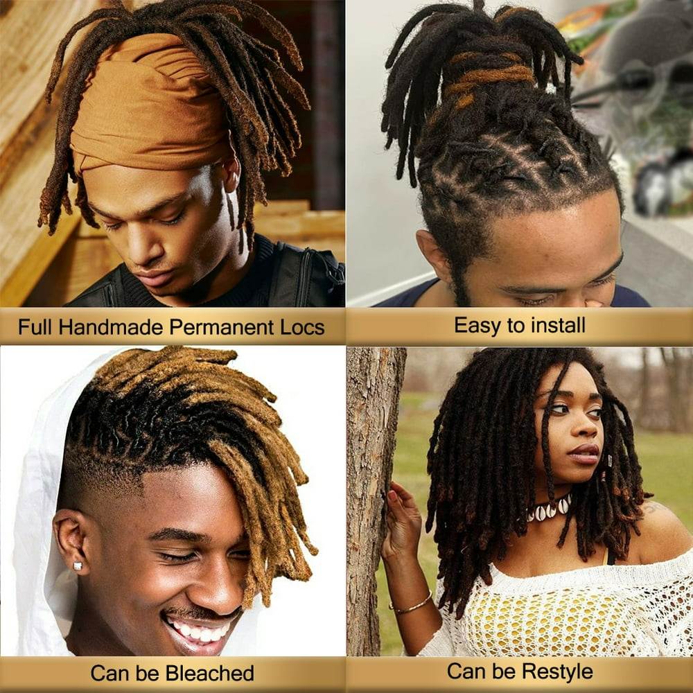 Dreadlock Extensions Loc Extensions Human Hair for Men/Women 30 Strands 6Inch 100% Real Human Hair Permanent Dreadlock Extensions Locs Extensions