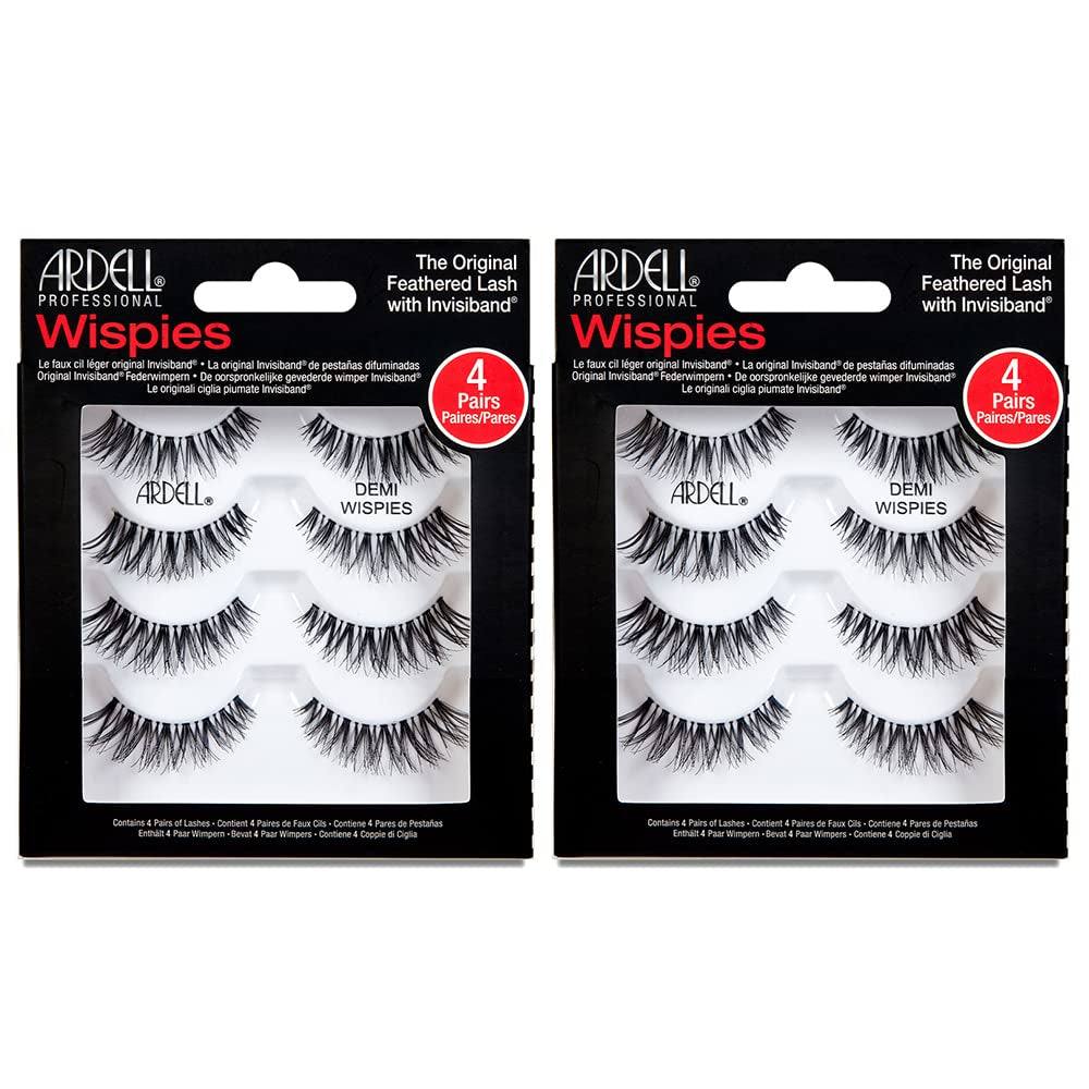 False Eyelashes Demi Wispies Black, 1 Pack (6 Pairs per Pack)